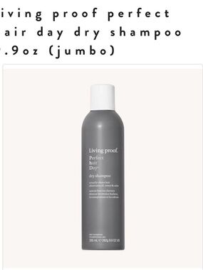 Living Proof Dry Shampoo in Matte Gray with White Cap